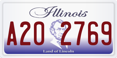 IL license plate A202769