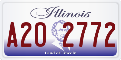 IL license plate A202772