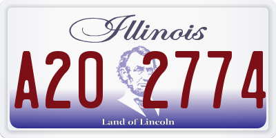 IL license plate A202774