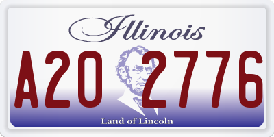 IL license plate A202776