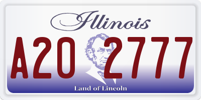 IL license plate A202777