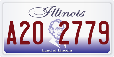 IL license plate A202779