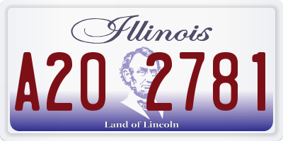 IL license plate A202781