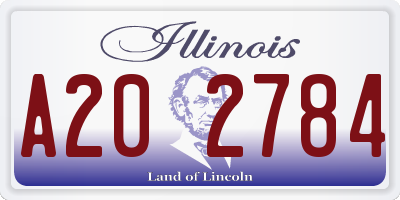 IL license plate A202784