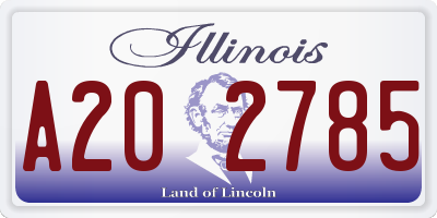 IL license plate A202785