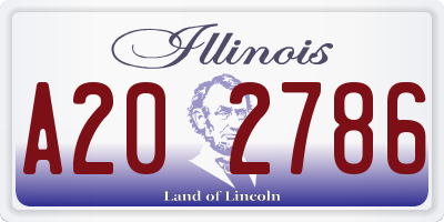 IL license plate A202786
