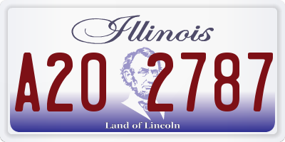 IL license plate A202787