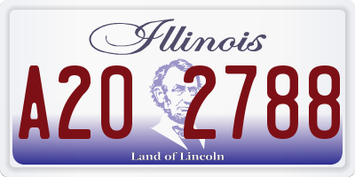 IL license plate A202788