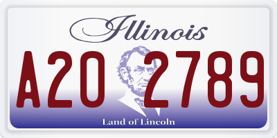 IL license plate A202789