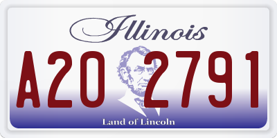 IL license plate A202791