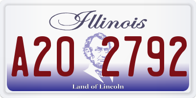 IL license plate A202792