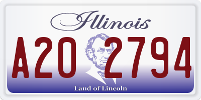 IL license plate A202794