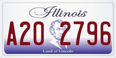 IL license plate A202796