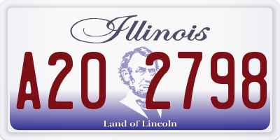 IL license plate A202798