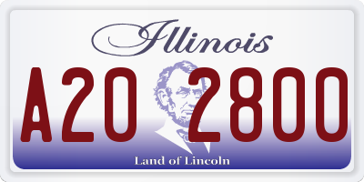 IL license plate A202800