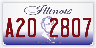 IL license plate A202807