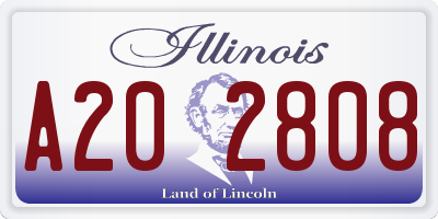 IL license plate A202808