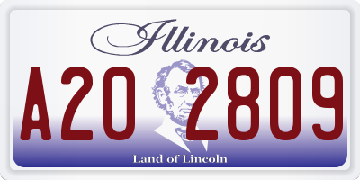 IL license plate A202809