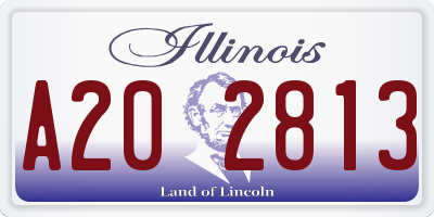 IL license plate A202813