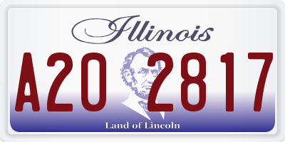 IL license plate A202817