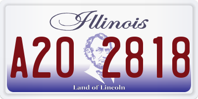 IL license plate A202818
