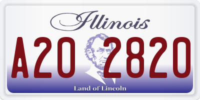 IL license plate A202820