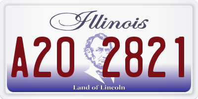 IL license plate A202821