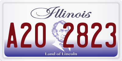 IL license plate A202823