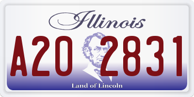 IL license plate A202831