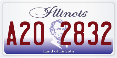 IL license plate A202832