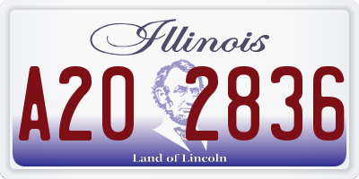 IL license plate A202836