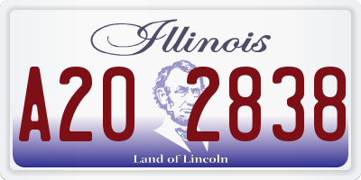 IL license plate A202838