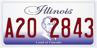 IL license plate A202843