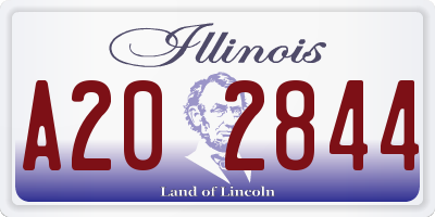 IL license plate A202844