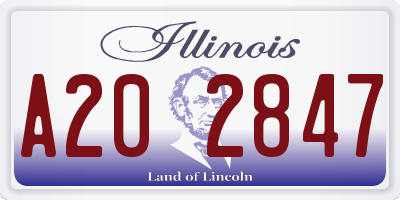 IL license plate A202847