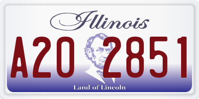 IL license plate A202851