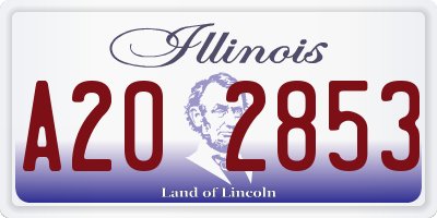 IL license plate A202853