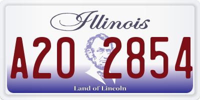 IL license plate A202854