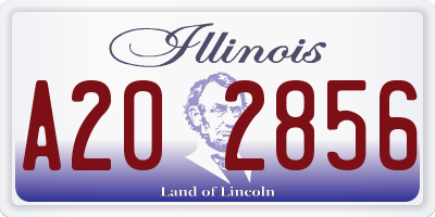 IL license plate A202856