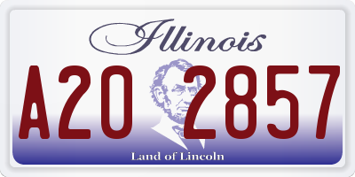 IL license plate A202857