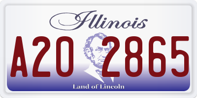 IL license plate A202865