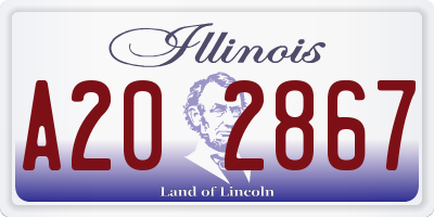 IL license plate A202867