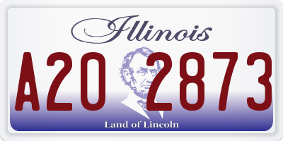 IL license plate A202873