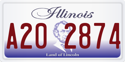 IL license plate A202874