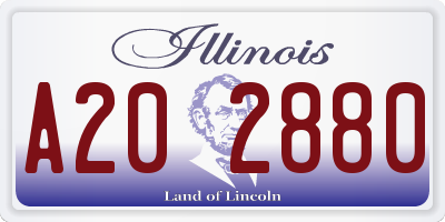 IL license plate A202880