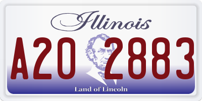 IL license plate A202883