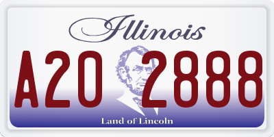 IL license plate A202888