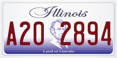 IL license plate A202894