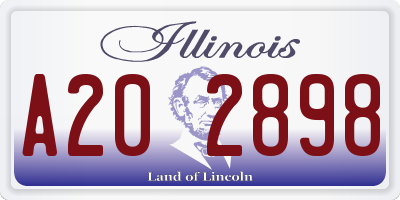 IL license plate A202898