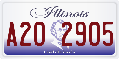 IL license plate A202905